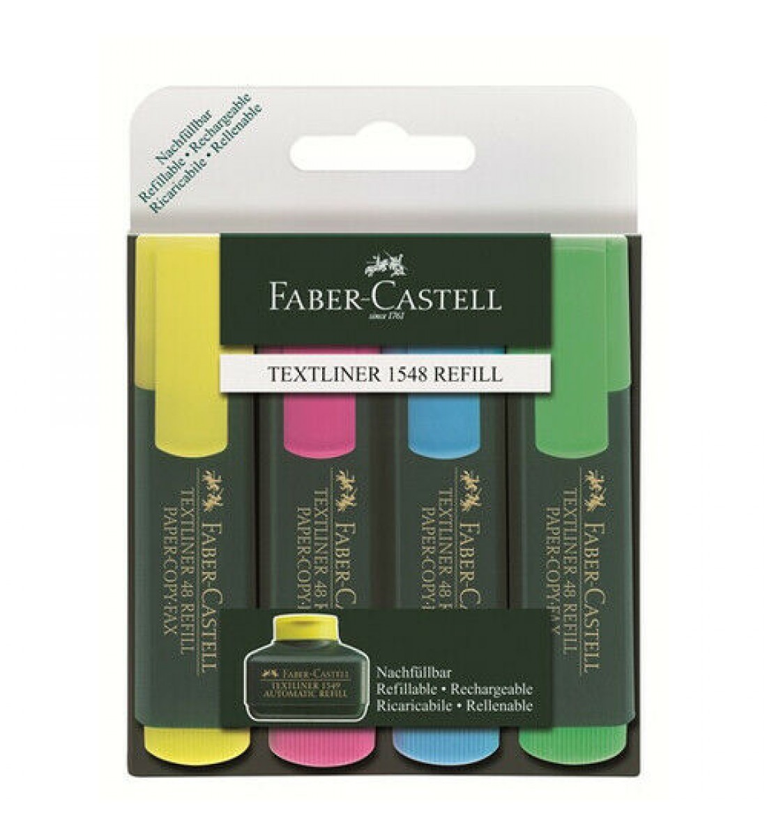 طقم اقلام تظهير فايبر 4*1